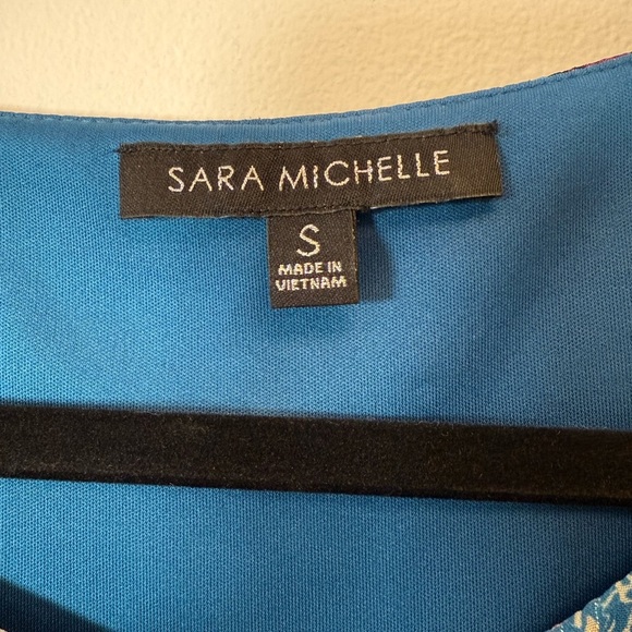 Sara Michelle Paisley Blouse Sheer With Metallic Thread Women’s Size Small - Picture 8 of 10